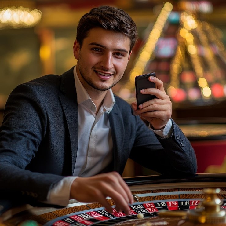 Mobile phone displaying Allbet session history log with individual round outcomes and balance updates